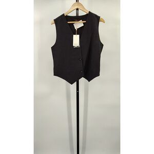 Quince Black Sleeveless Vest Top